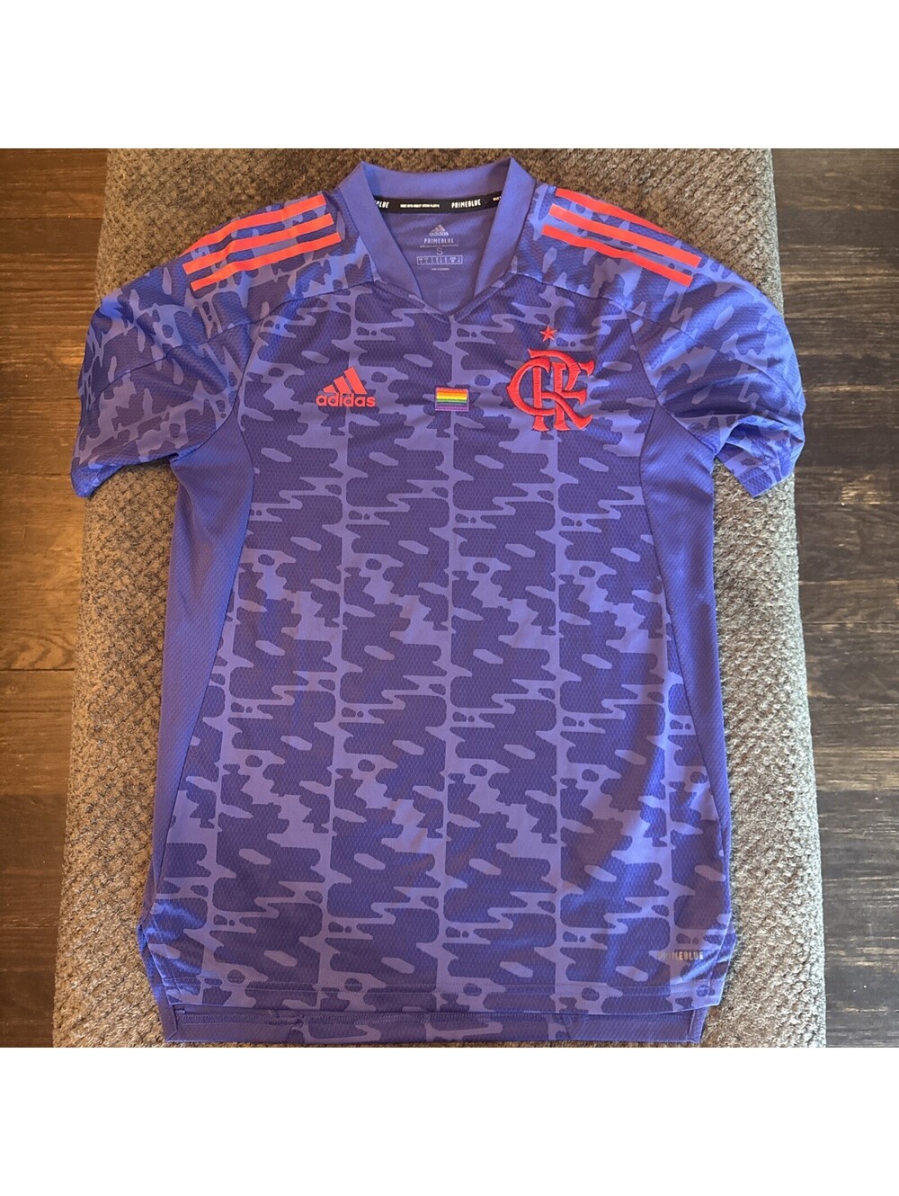 Adidas Flamengo Pride 2021 Jersey Men's Small Purple Primeblue LGBTQ CR Soccer